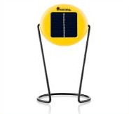 Sun King solar lamp on its stand